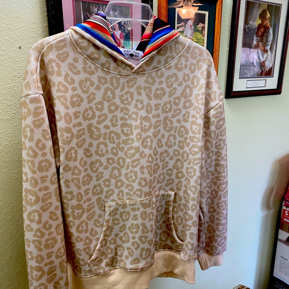 Crazy Train Cheetah print hoodie